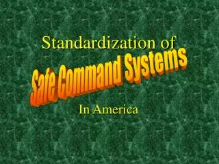 Standardization of In America