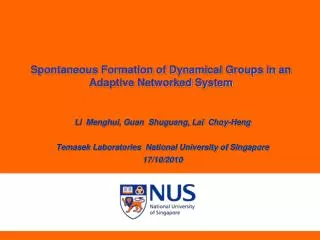 Spontaneous Formation of Dynamical Groups in an Adaptive Networked System