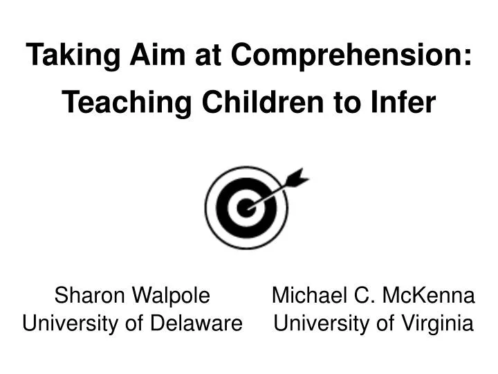 taking aim at comprehension teaching children to infer