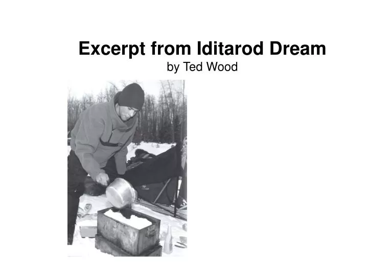 excerpt from iditarod dream by ted wood