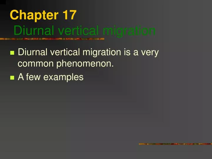 chapter 17 diurnal vertical migration