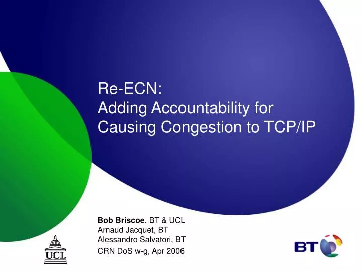 re ecn adding accountability for causing congestion to tcp ip