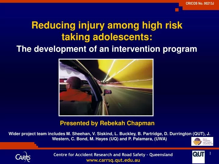 reducing injury among high risk taking adolescents
