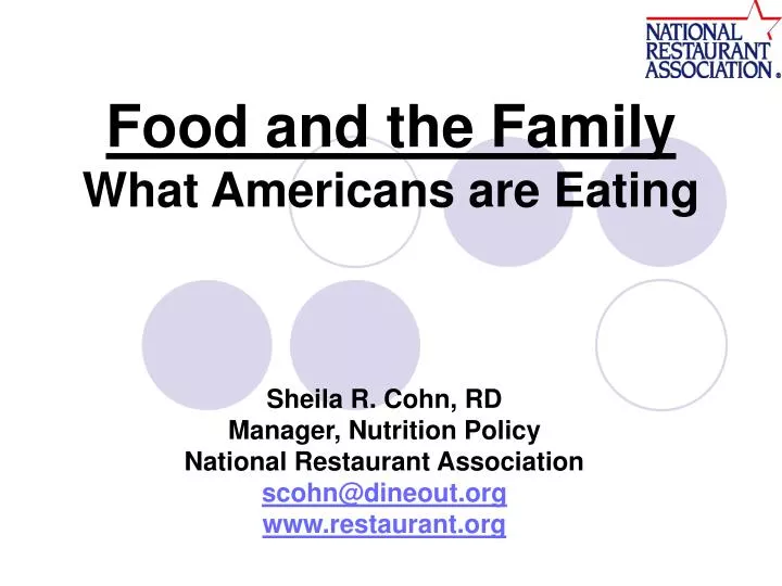 food and the family what americans are eating