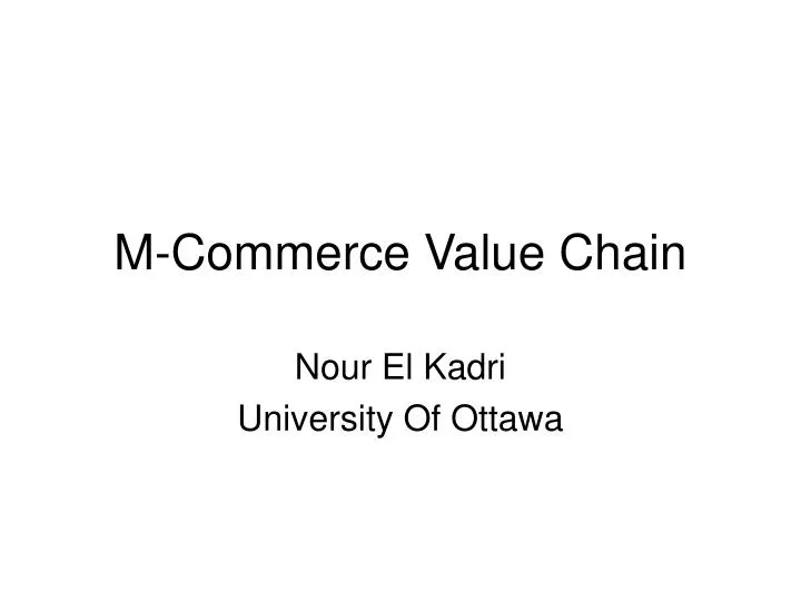 m commerce value chain