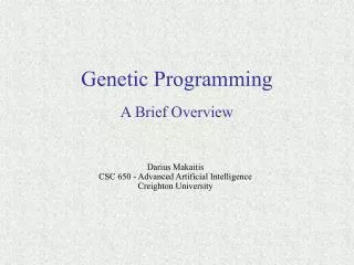 Genetic Programming