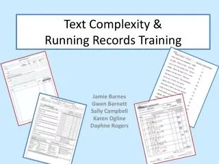 Text Complexity &amp; Running Records Training