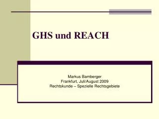 GHS und REACH