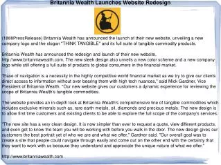 Britannia Wealth Launches Website Redesign