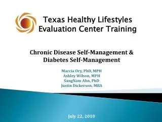 Texas Healthy Lifestyles Evaluation Center Training
