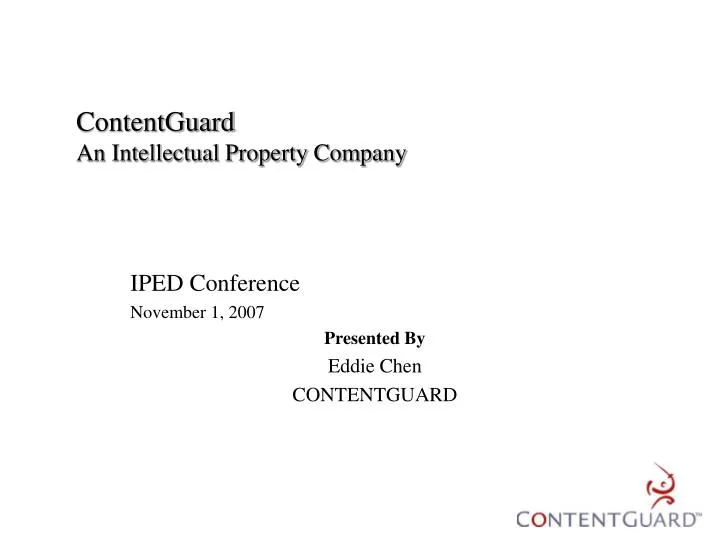 contentguard an intellectual property company