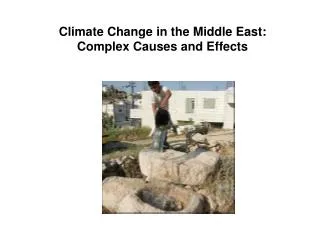 Climate Change in the Middle East: Complex Causes and Effects