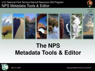 The NPS Metadata Tools &amp; Editor