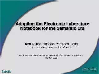 adapting the electronic laboratory notebook for the semantic era