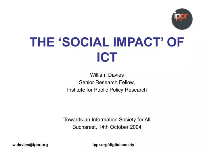 the social impact of ict
