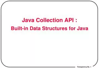 Java Collection API : Built-in Data Structures for Java