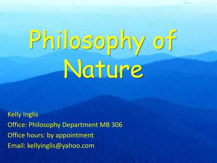 philosophy of nature