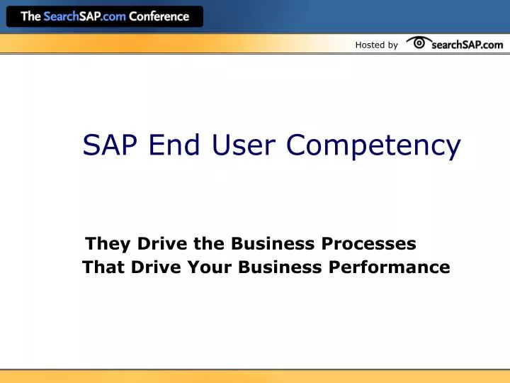 sap end user competency