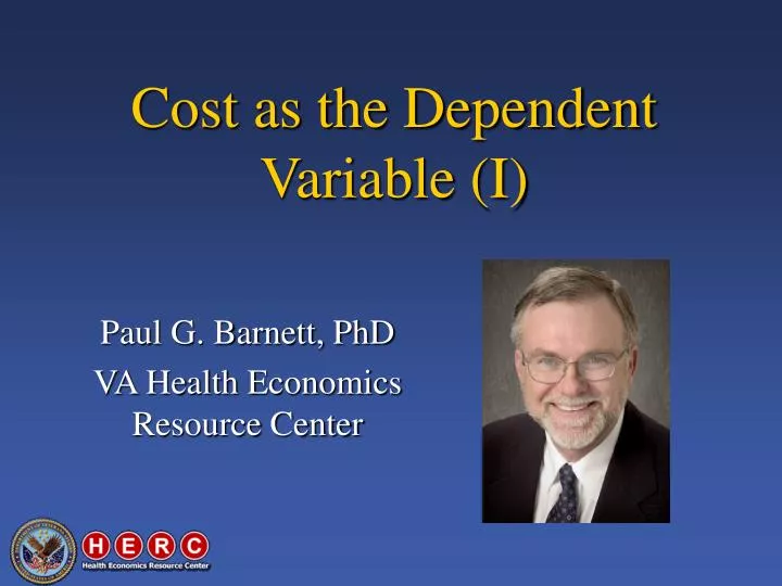 cost as the dependent variable i