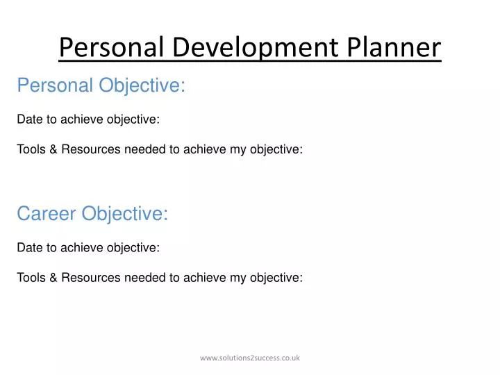 personal development planner