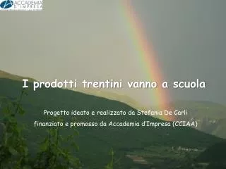 I prodotti trentini vanno a scuola