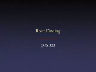 Root Finding
