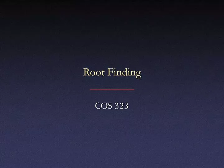 root finding