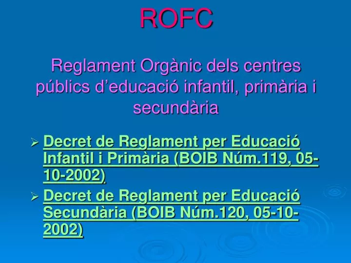rofc reglament org nic dels centres p blics d educaci infantil prim ria i secund ria