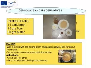 DEMI-GLACE AND ITS DERIVATIVES
