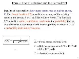 Fermi-Dirac distribution and the Fermi-level