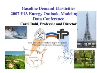 Gasoline Demand Elasticities 2007 EIA Energy Outlook, Modeling and Data Conference