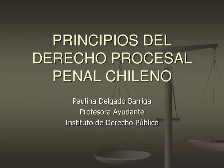 principios del derecho procesal penal chileno