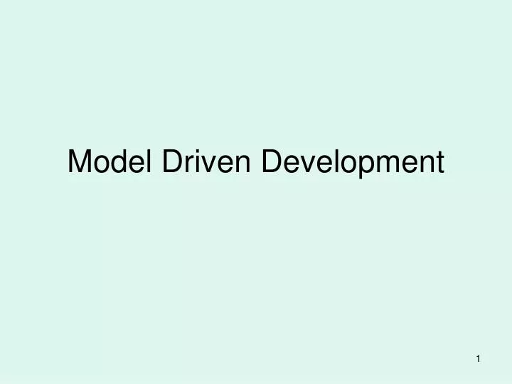 model driven development