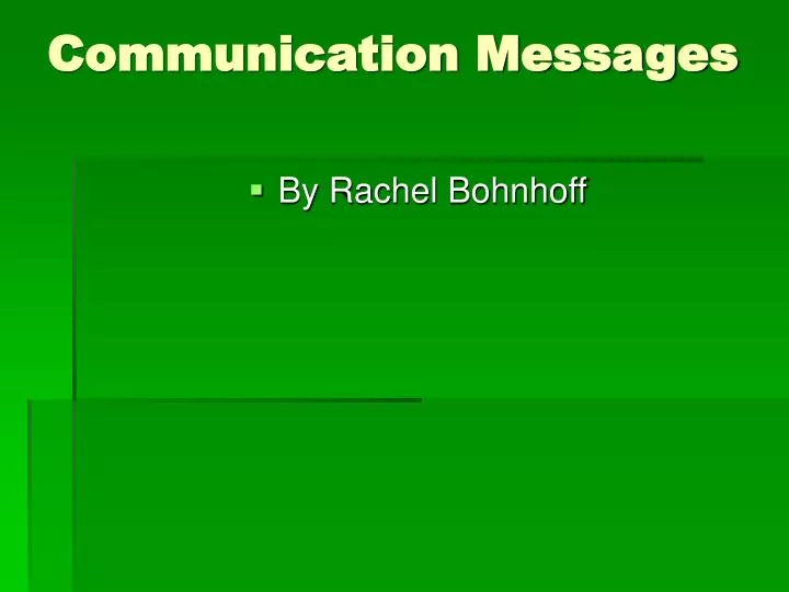 communication messages