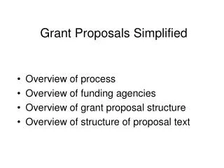 Grant Proposals Simplified