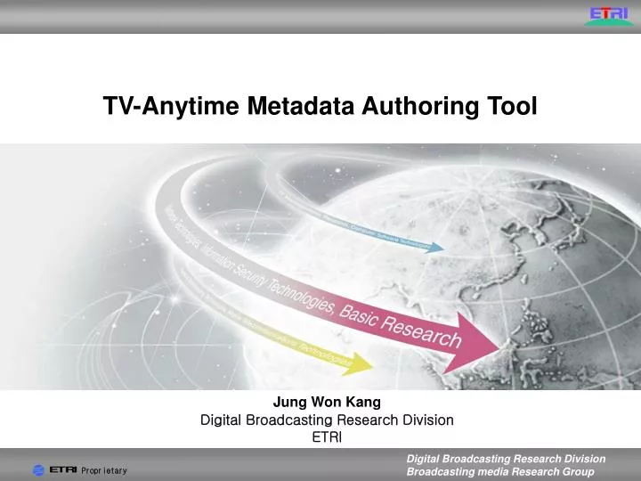 tv anytime metadata authoring tool
