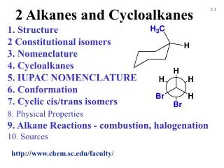2 Alkanes and Cycloalkanes