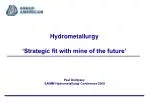 Paul Dempsey SAIMM Hydrometallurgy Conference 2009