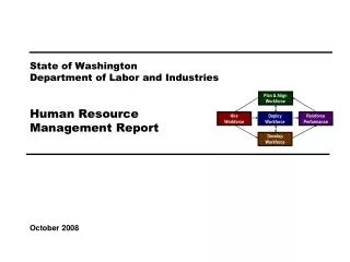 State of Washington Department of Labor and Industries Human Resource Management Report