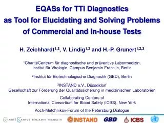 EQASs for TTI Diagnostics as Tool for Elucidating and Solving Problems of Commercial and In-house Tests