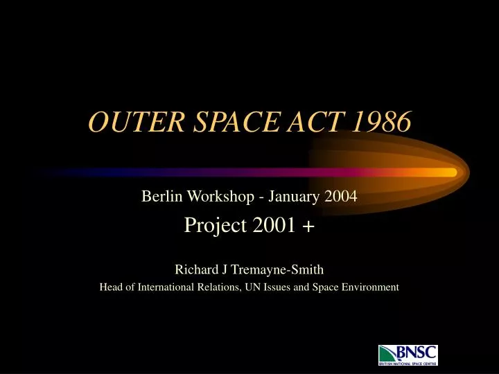 outer space act 1986