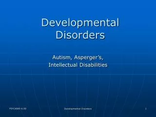 Developmental Disorders