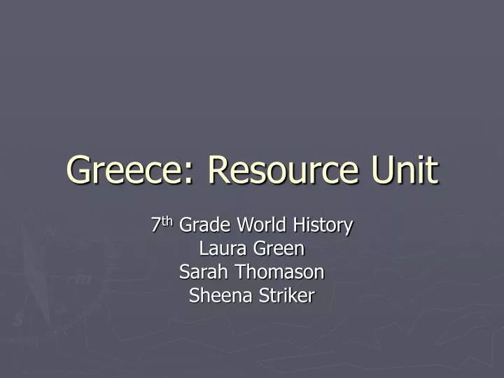 greece resource unit