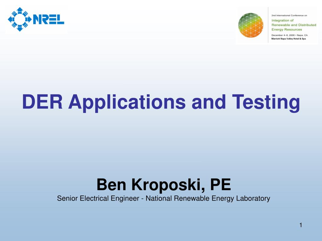 PPT - DER Applications and Testing PowerPoint Presentation, free ...