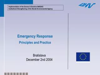 Emergency Response Principles and Practice