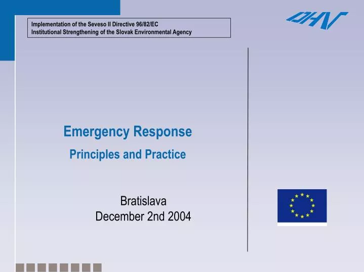 emergency response principles and practice