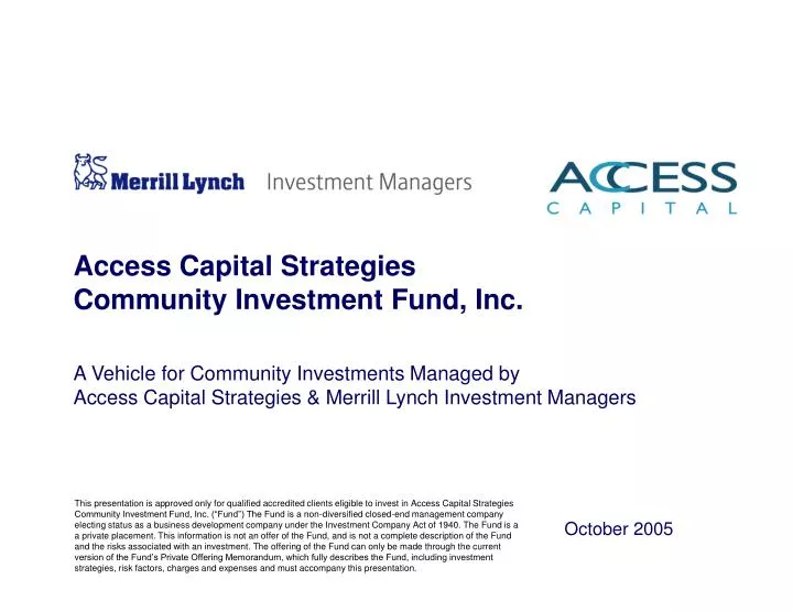 access capital strategies community investment fund inc