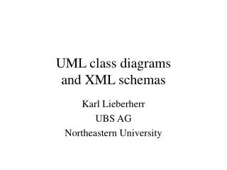 UML class diagrams and XML schemas
