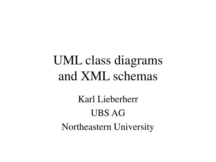 uml class diagrams and xml schemas