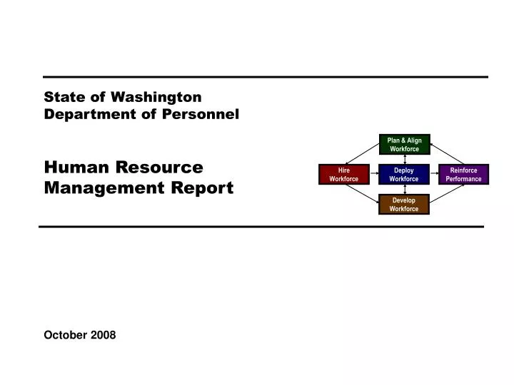 state of washington department of personnel human resource management report